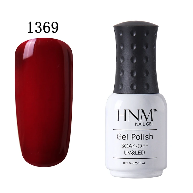 HNM 8 мл твердый горячий 28 цветов Праймер УФ-гель для ногтей замочить от лака счастливого тиснения Гибридный лак Гель-лак для ногтей эмаль - Цвет: 1369