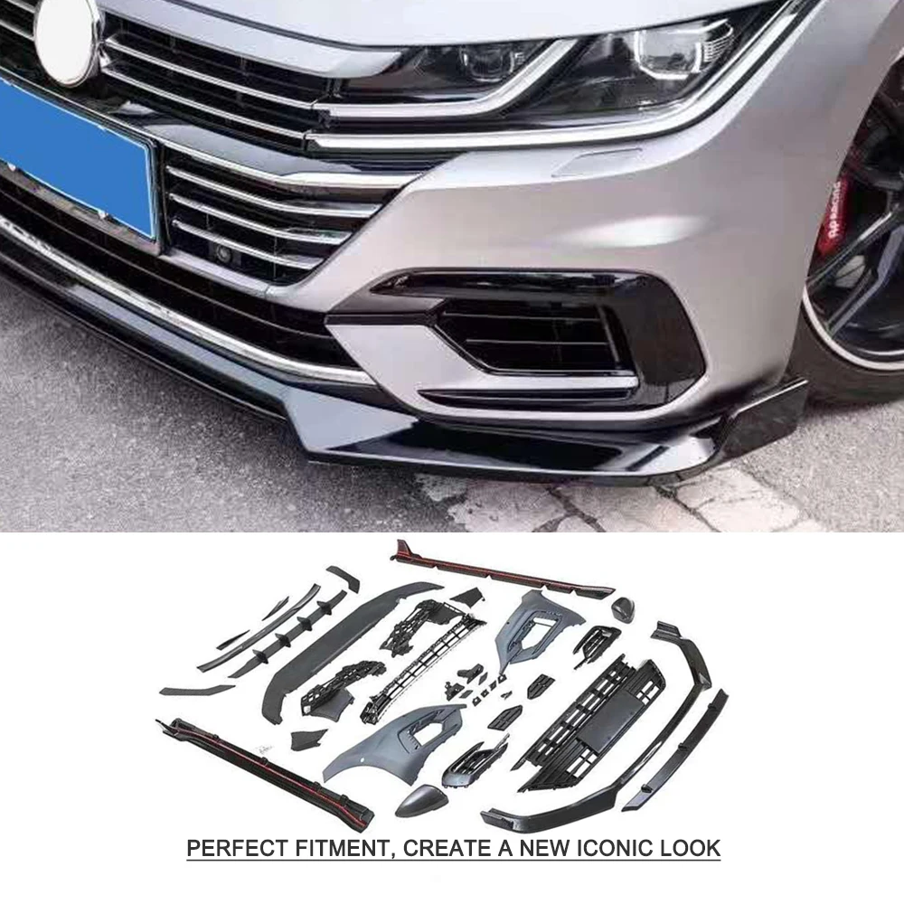 PP передний бампер с губами для VW CC Arteon 2019 2020 спойлер комплекты