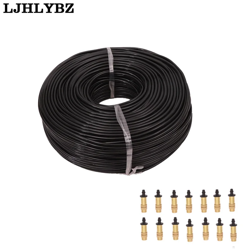 

40M 4/7 Hose+10 Copper Spray Sprinklers Tee Gardening Irrigation System Accessories Wear 1/4 Hose Watering Garden Lawn Sprinkler