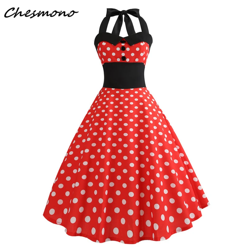 women elegant ice cream food print dress vintage retro 50s 60s plus elegant hepburn style 50s 60s retro vintage polka dot print halter strap sexy off shoulder midi