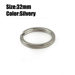 Vibrant Titanium Alloy Ultralight Key Ring - Durable, Rust - Free Outdoor Accessory (32mm silvery)