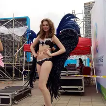 Пользовательские уникальные роскошные высококачественные большие крылья Ангела из перьев сценическое представление косплей реквизит 160*170 см EMS