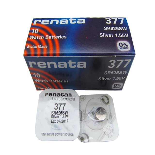 20pcs Renata 377 AG4 SR626SW Watch Battery Button Coin Cell Swiss Made  SR626 V377 Batteries - AliExpress