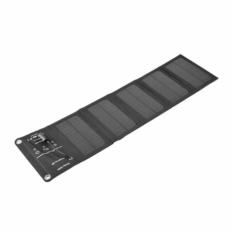 

2018 New Folding 10W Solar Cells Charger 5V 2.1A USB Output Portable Solar Panels Power Bank For Smartphones