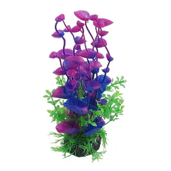 

Landscaping Water Plant Decoration for Aquarium, 8.3-Inch, Purple/Green, UV Reactive and glow shine purple