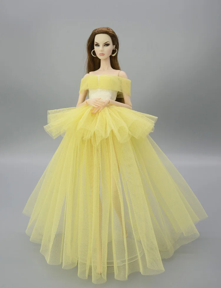Одежда для Барби 1/6, свадебное платье, наряд принцессы, черный, белый, красный, кукольные аксессуары - Цвет: only doll clothes C