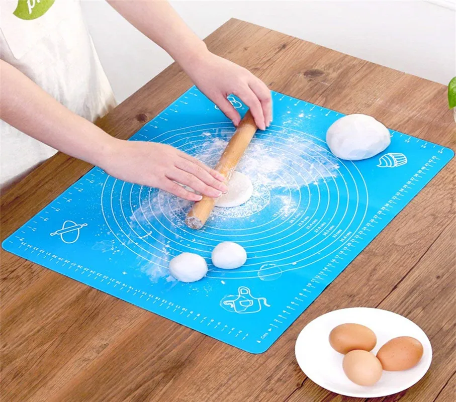 

storage trays 50*40 Stick Silicone Baking Mat Sheet Kneading Rolling Dough Pad Mat Baking Bakeware Liners Pads Cooking Tools
