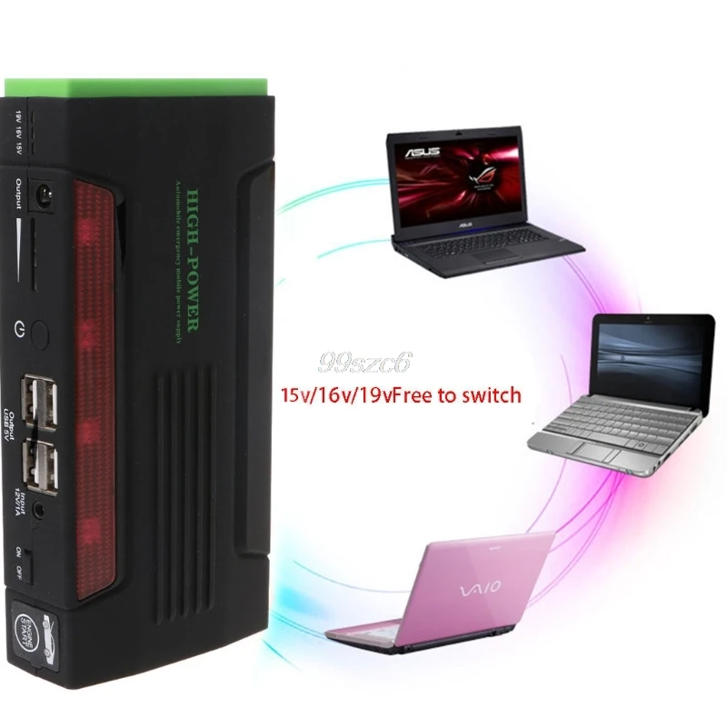 

68000mAh Battery Charger Portable Mini Car Jump Starter Booster Power Bank 12V