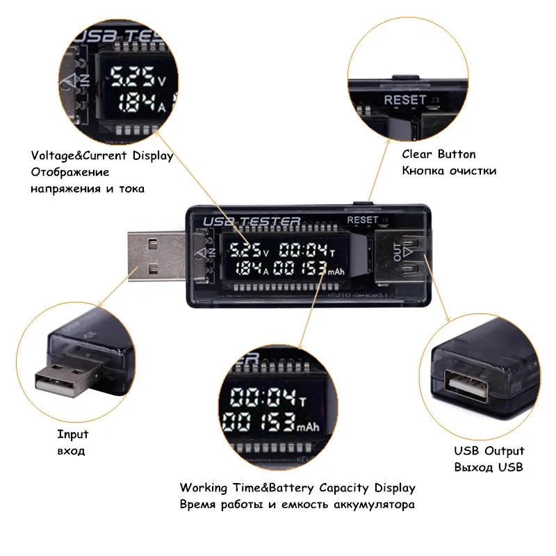 8 in1 QC2.0 3,0 4-30 в электрические мощность USB ёмкость Напряжение Тестер измеритель тока мониторы Вольтметр Амперметр Скидка 40%