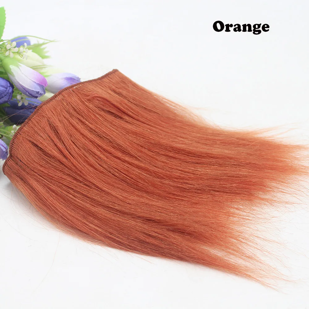 Шерстяные волосы кусок коричневый черный оранжевый прямые шерстяные волосы для BJD/SD DIY куклы парики