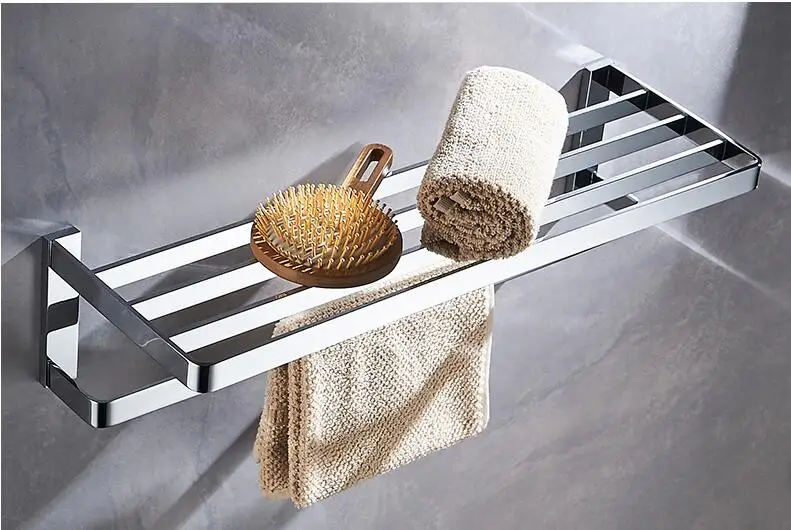 Современный Сантехнический набор хромированных аксессуаров для ванной комнаты, держатель для полотенец, держатель для полотенец, набор колец для полотенец - Цвет: towel rail