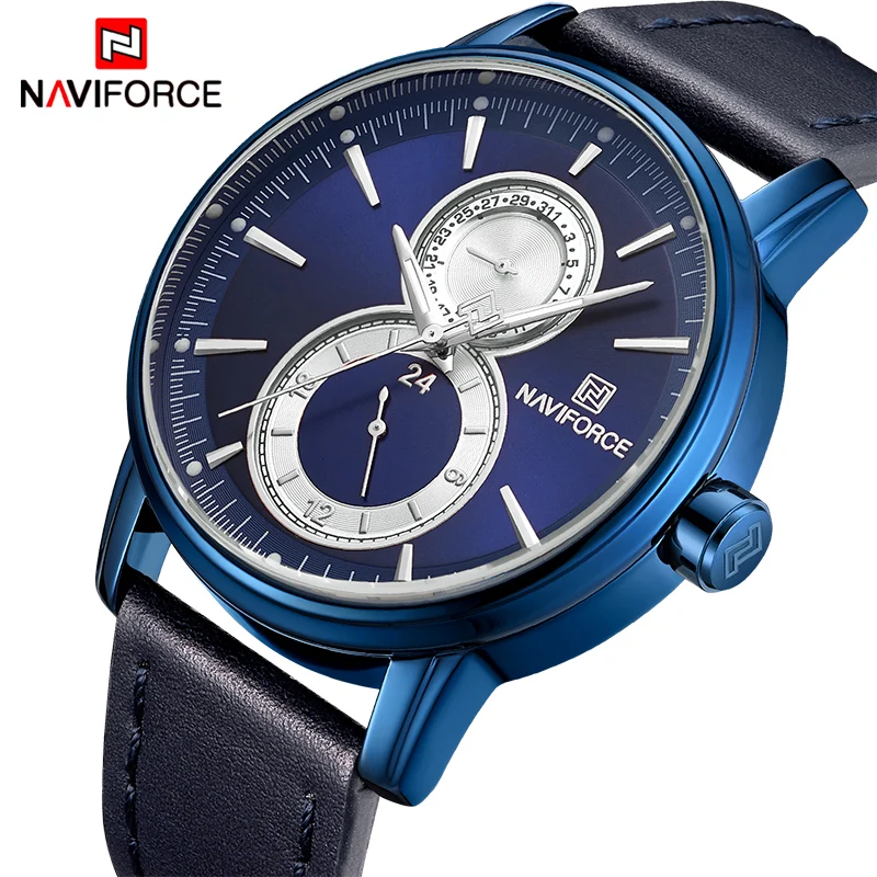 

2018 NEW Fashion NAVIFORCE Men Watch Male Leather date Quartz Watches Mens Luxury Brand Waterproof Sport Clock Relogio Masculino