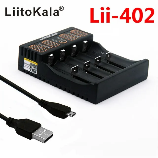 Liitokala Lii 402 18650 зарядное устройство 1 2 в 3 7 85 В AA/AAA 26650 18350 14500 16340 LiFePO4 ni MH cd