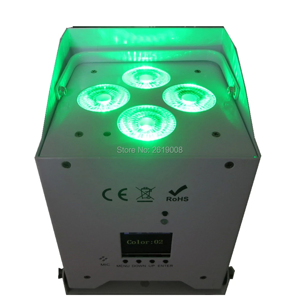 Bateria sem Fio 6 em 1 6 Pçs e lote 4 18 w Rgbwauv 4 Pcs 18 Dmx512 ir Energia da Levou Par w 6in1 Rgbwa Levou Par 9 6 pçslote 4*18 w RGBWAUV 6 em