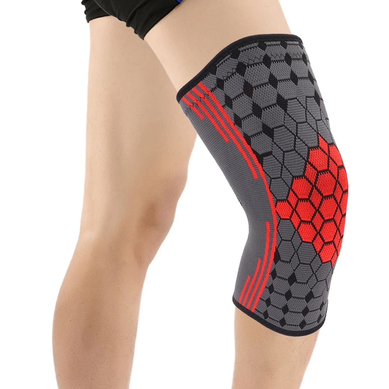 

COYOCO Sport Knee Support Warm 1 Pair Blue Hexagon Diamond Kneepad Knee Brace for Joint Pain Relief and Injury Recovery Black