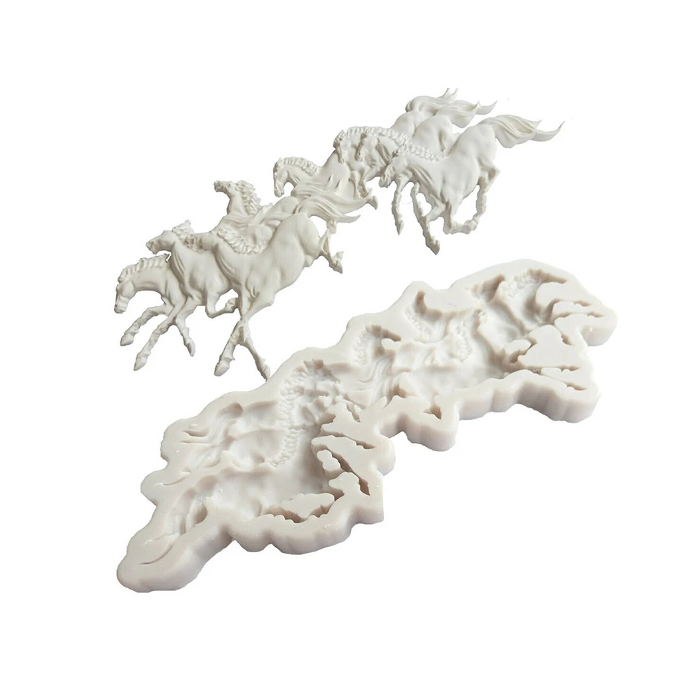 

New 1PC Run Horse Shape Silicone Mold DIY Fondant Biscuits Chocolate Mould Baking Creative Cake Decoration