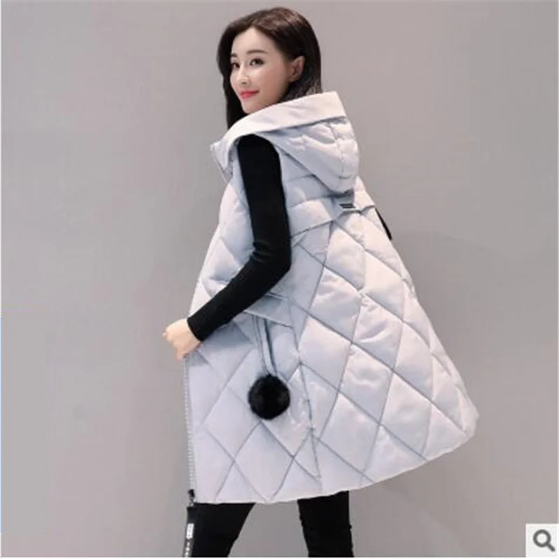 

Waistcoat for women Hooded warm women's jacket Sleeveless jacket Long waistcoat women's winter vest Promotional specials R483