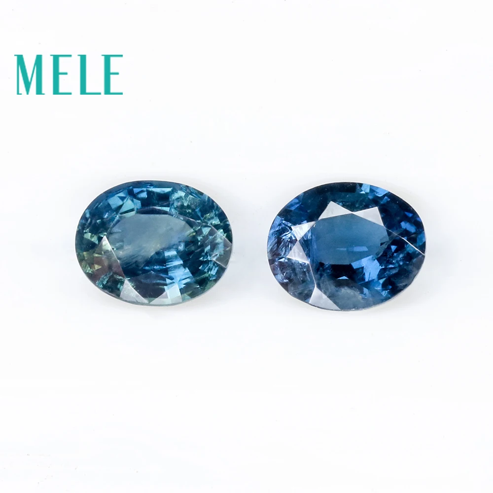 

Natural Blue Sapphire loose gemstone for jewelry making,5*3-4mm oval 0.5-1ct 2p fine jewelry DIYstones with High quality