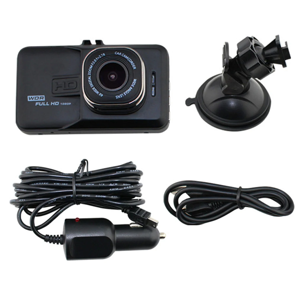 Aoluoya 170 градусов универсальная DVR камера Dash Cam Full HD 1080P камера 3,0 дюймов с двумя объективами фронтальная и тыловая камера видео запись