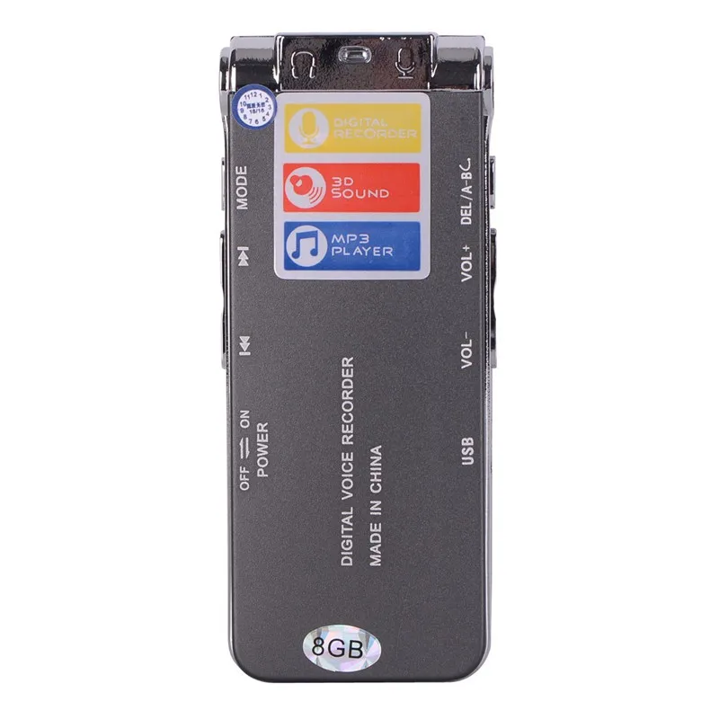 Digital Audio Voice Recorder con Mini USB Voice Activated Altoparlante Multifunzionale MP3 Music Pl