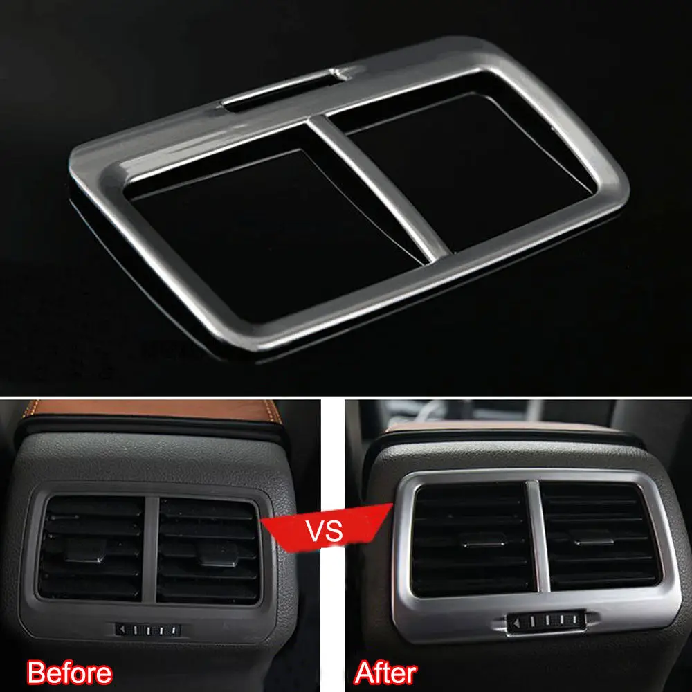 

1x Car Console Centre Rear Air Vent Outlet Frame Cover Trim Sticker for VW Golf 7 MK7 2014 2015
