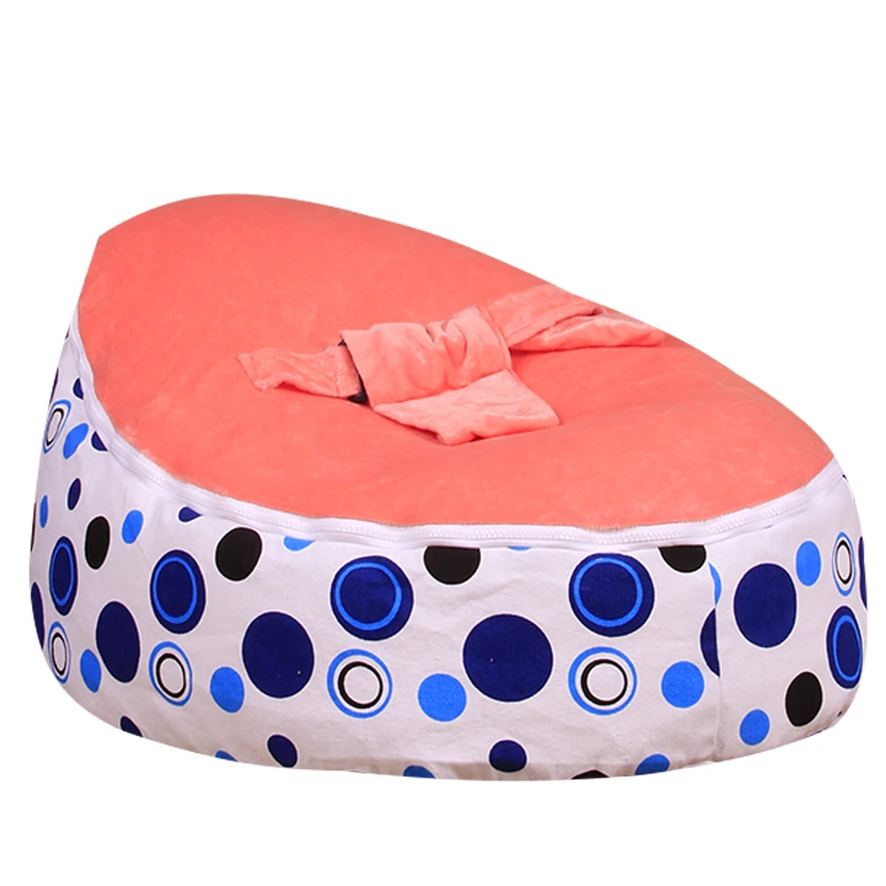 Levmoon Medium Blue Circle Print Bean Bag Chair Kids Bed For Sleeping Portable Folding Child Seat Sofa Zac Without The Filler Levmoon Medium Blue Circle Print Bean Bag Chair Kids Bed For Sleeping Portable Folding Child Seat Sofa Zac Without The Filler
