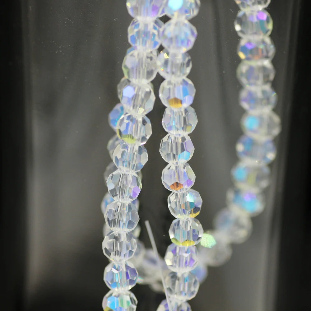 

ZHUBI 6mm Clear AB Beads Glass Round/Square /Bicone/Drop Bead DIY Craft Materials for Making Crystal Charms Jewelery Wholesale