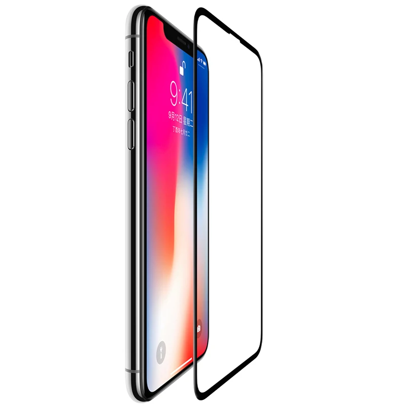  Gehärtetem Glas Für iPhone X XS Max Nillkin 3D CP + Max Anti-Burst Volle Abdeckung Screen Protector