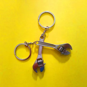 

10pcs/Lot Wrench Keychain Machine Tools Model Adjustable Spanner Key Chain Ring Keyfob Key Holder Keyring