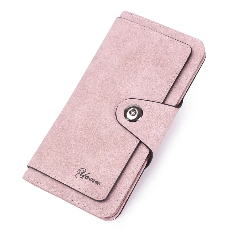 

Women Wallets Female Bags Ladies Vintage Simple Fashion 2019 New Arrival Women Purse Wallets Pu Leather Long Wallet Bolsa