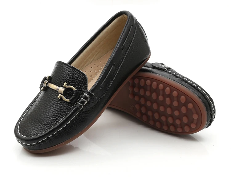 Mocassins de Couro Sapatos do Bebê da Criança Sapatos de Couro Nova Primavera Fundo Macio Genuíno Crianças Respirável Apartamentos Casuais Meninos 04 19 Sapatos de couro