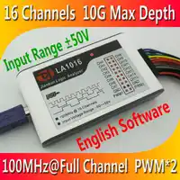 Kingst LA1016 USB Logic Analyzer 100 M max probe rate, 16 Kanäle, 10B proben, MCU, ARM, FPGA debugging-tool, englisch software