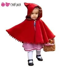 2016 Automne Printemps Mode Enfants Bébé Cape Rouge Coton À Capuchon Solide Glands Filles Manteau Vestes Bébé Fille Cape Manteaux Vêtements