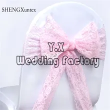 100 шт продается кружевная лента для стула галстук-бабочка для свадьбы украшение для стула