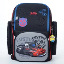 Children trendy 3D Delune high quality cartoon character cars pattern school bags for boys primary school backpack