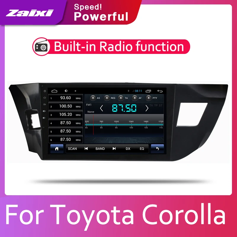 Cheap ZaiXi 2din Car multimedia Android Autoradio Car Radio GPS player For Toyota Corolla 2013~2018 Bluetooth WiFi Mirror link Navi 1