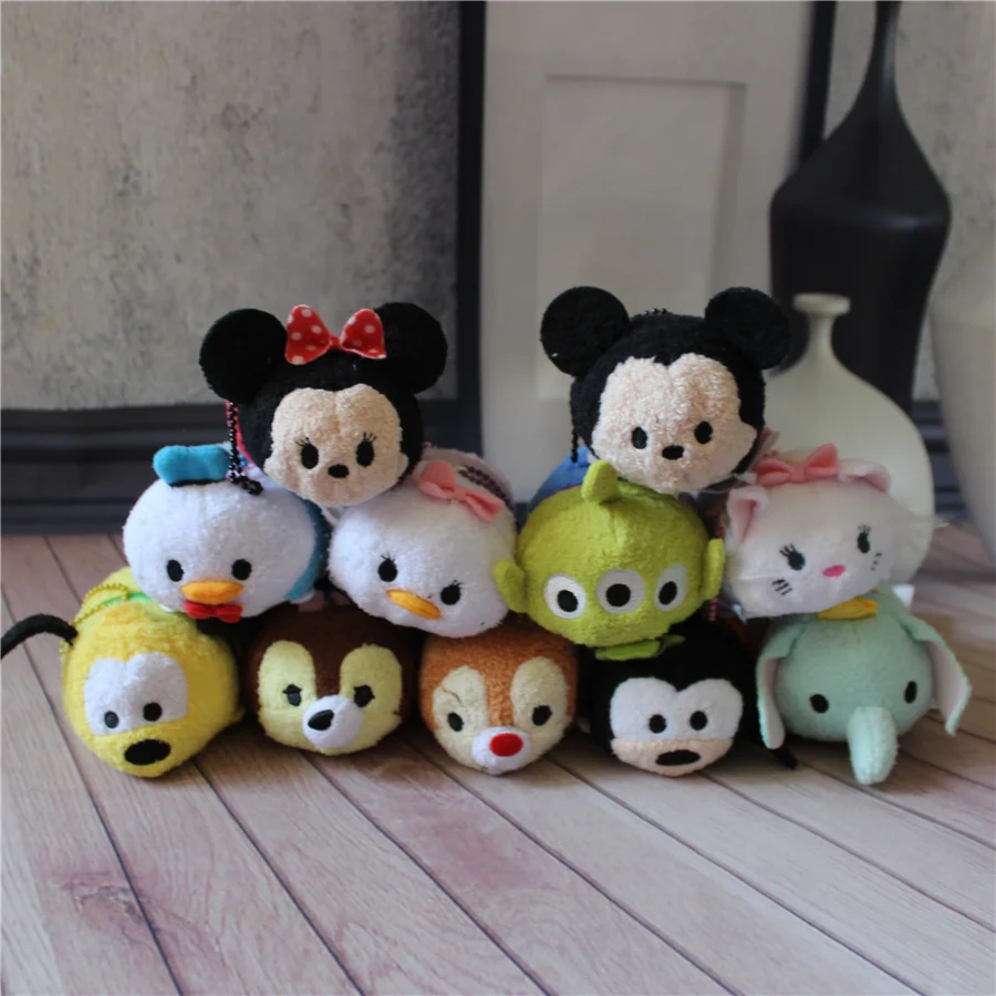 12 шт. плюшевый Tsum мини 9 см мультфильм животных брелок Peluche аниме Brinquedos Para Bebe Oyuncak игрушки очиститель экрана для смартфонов