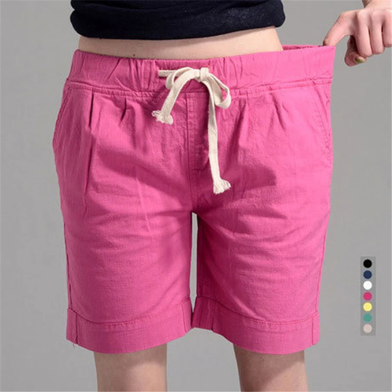Download S 3XL 2018 Summer New Fashion Loose Cotton Linen Elastic ...