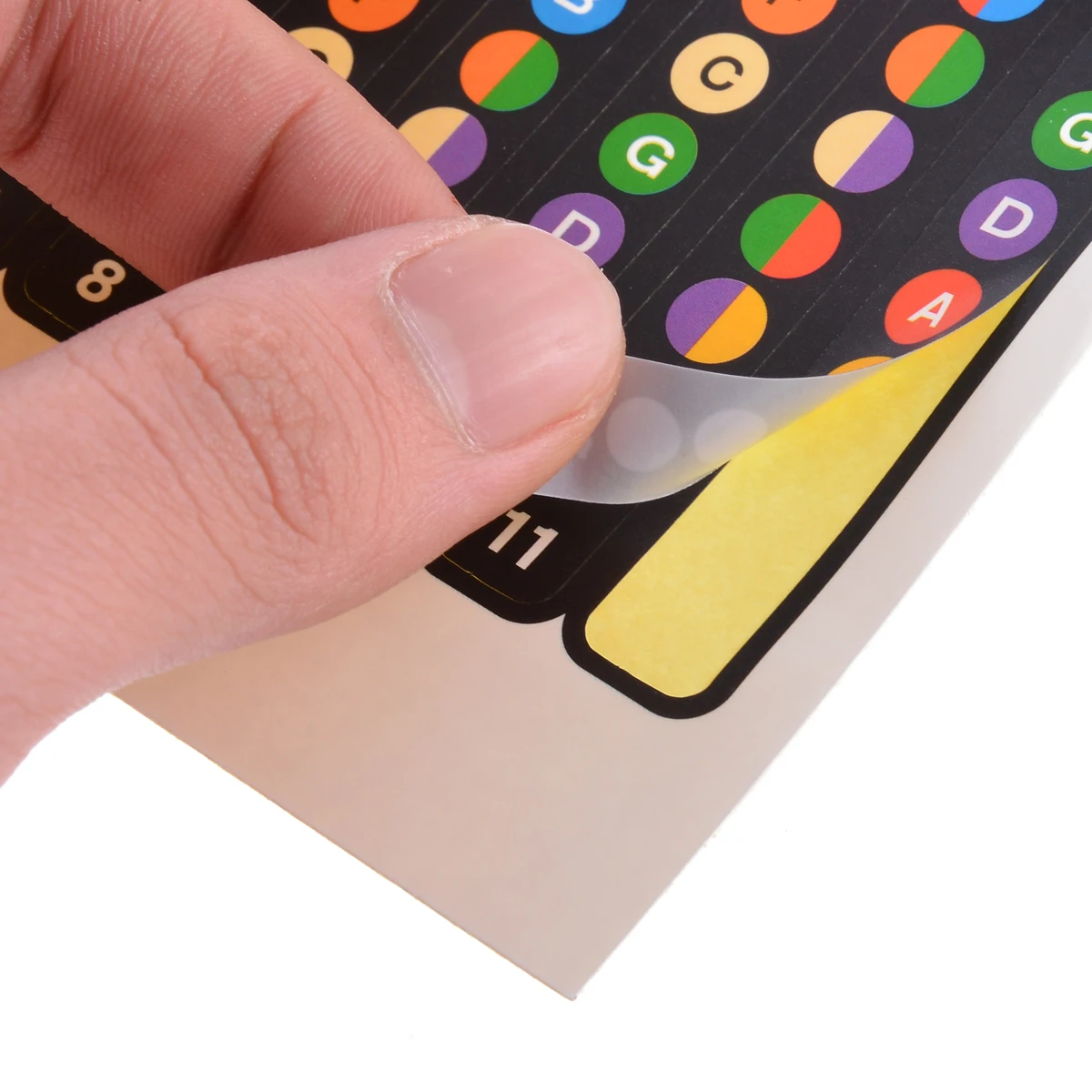 1pc Practice Guitar Scales Sticker Paper Scale Sticker Coded Fretboard Note Strips Decal Labal For Guitar Beginner Training