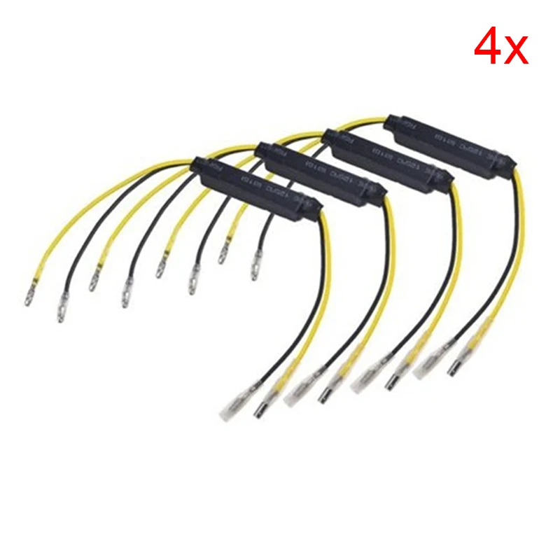 

4pcs Universal Motorcycle LED Turn Signal Indicator Load Resistor Decoder Solve Blinker Error