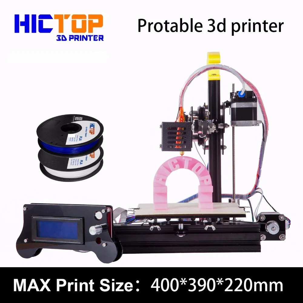 2016 HICTOP Newest Portable High Accuracy Prusa i3 3D Printer with DIY Kit for Free