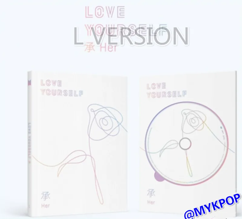 

[MYKPOP]~100% OFFICIAL ORIGINAL~KPOP BOYS Album: LOVE YOURSELF - HER, CD+Booklet+Post Card+Sticker KPOP Item SA19052801-L Version