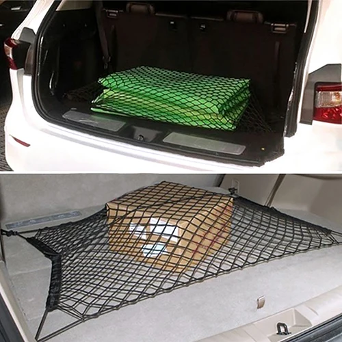 Maletero interior del coche Organizador de carga trasera Red de almacenamiento
