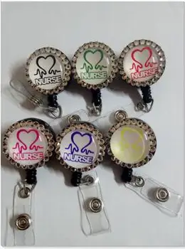 

Nurse Heart Cardiac Love EMT LPN RN Work Sorted colors Swivel clip 10pcs/lot