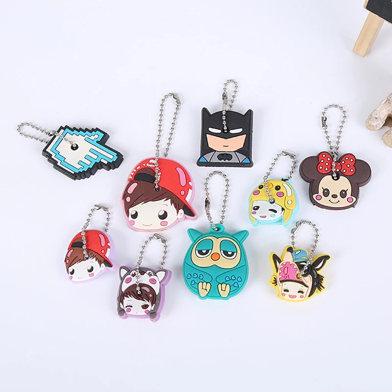 1pcs cartoon Silicone Protective key Case Cover For key Control Dust Cover Holder Organizer Home Accessories Supplies -179