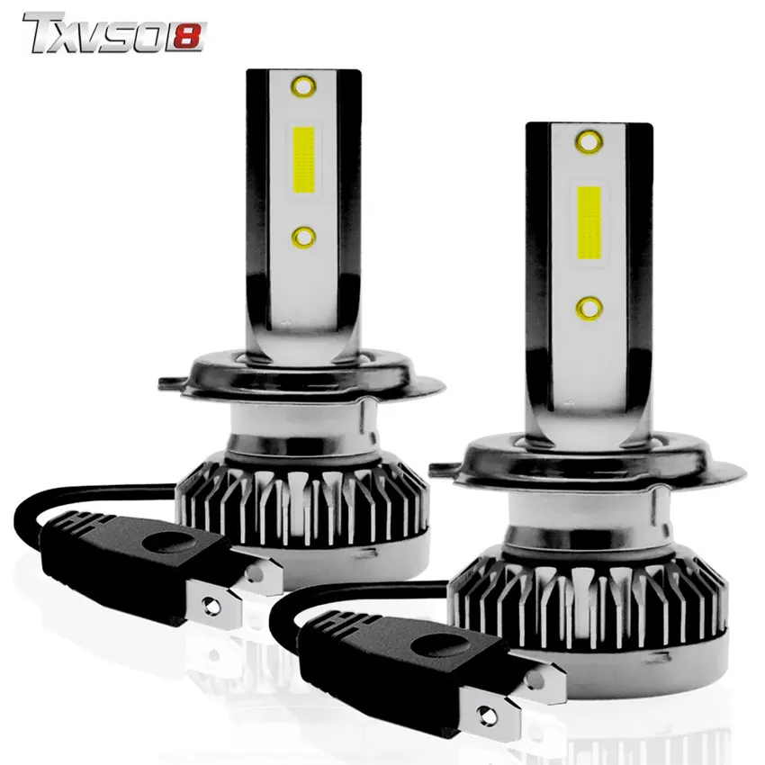 

TXVSO8 2PCS bombilla H7 LED Mini H4 H1 H11 9005 HB3 9006 Car Headlight Bulbs COB Chips 6000K 40W 8000Lm Auto Fog Headlamp Bulb