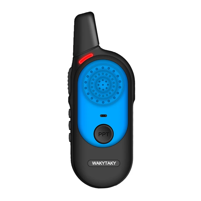 

WAKYTAKY Mini Professional Walkie Talkie 2W UHF 400-480MHz Dual PTT Key Handheld Two Way Radio USB Charge 2PCS