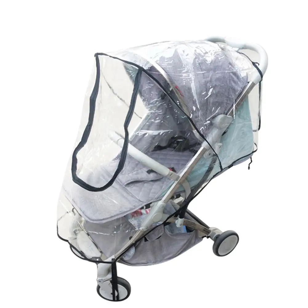 Универсальная коляска водонепроницаемый чехол от дождя детская коляска непромокаемая прозрачная Пылезащитная защита от снега Ветрозащита для колясок Buggys - Цвет: M with window