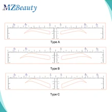 Microblading Stikcer Перманентный макияж для бровей одноразовые точные линейки микроблейдинг инструменты для формирования татуировки измерительные наклейки