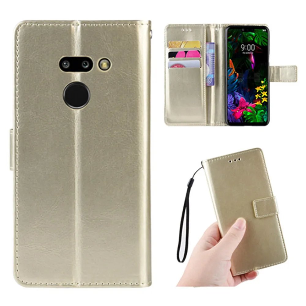 

For LG G8 ThinQ Case Luxury PU Leather Wallet Lanyard Stand Shockproof Case For LG G8S ThinQ LG G8 G8S Protective Phone Bags